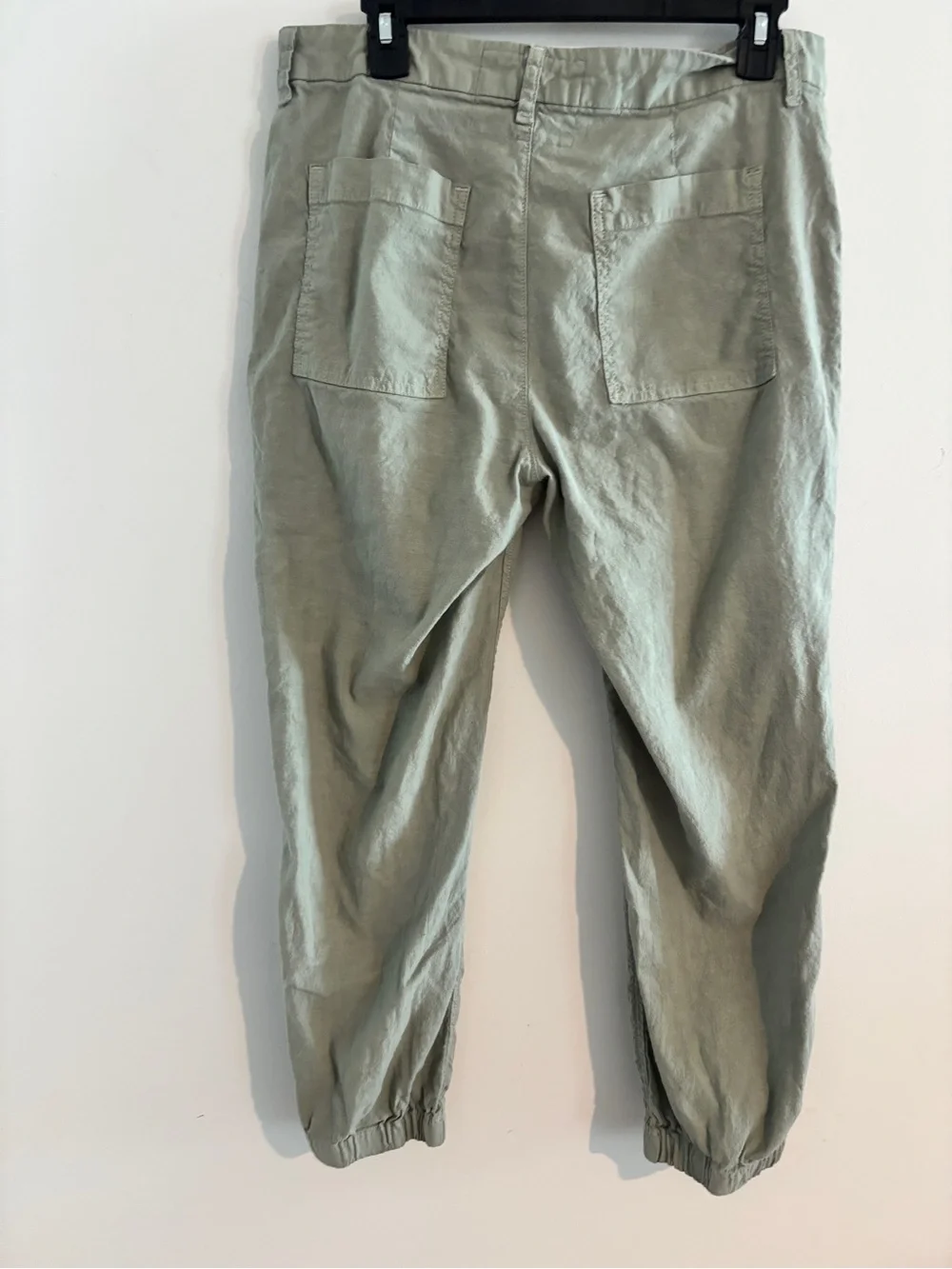 Frank & Eileen Jameson Utility Joggers sage color, tapered ankle Size 10